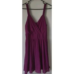 INC International Concepts Dress Faux Wrap Tank Dress Maroon/Raspberry Size M